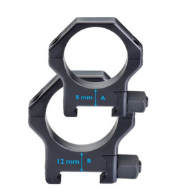 Colliers Rail 22mm, Diamètre 36mm, Hauteur 12mm pour Tir Précis