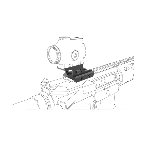 Montage Picatinny Haut 28mm - Compatible T1/T2, Paragon, Maverick