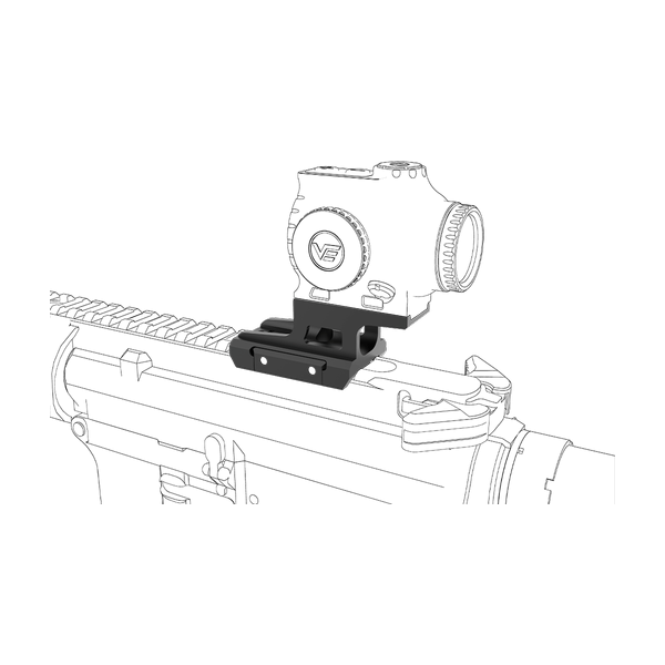 Montage Picatinny Haut 28mm - Compatible T1/T2, Paragon, Maverick