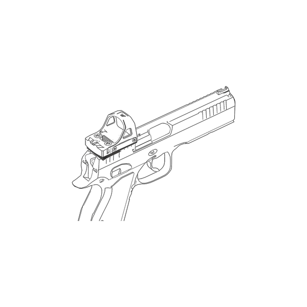 Platine Point Rouge CZ Shadow : Légèreté et Compatibilité Totale