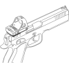 Platine Point Rouge CZ Shadow : Légèreté et Compatibilité Totale