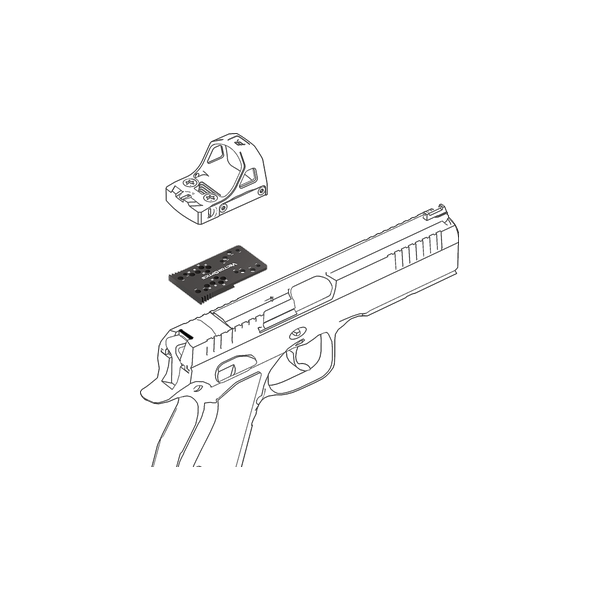 Platine Point Rouge CZ Shadow : Légèreté et Compatibilité Totale