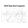 Rehausse Mag Weaver Polymer : Support Cantilever 28mm pour Red Dot