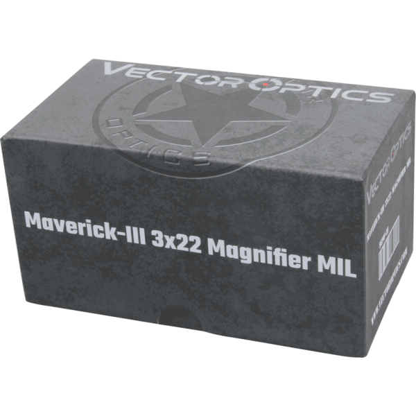 Magnifier 3x22 Maverick III Mil : Grossissement 3x, Optique Multi-Couches