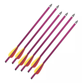 Carreaux Alu 14" Rouges - Pack de 6 pour Arbalètes Standard