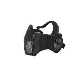 Bas de masque métal noir : Protection robuste pour airsoft et paintball