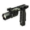 Lampe LED M910 Noire : Poignée Tactique 350 Lumens pour RIS 21mm