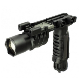 Lampe LED M910 Noire : Poignée Tactique 350 Lumens pour RIS 21mm