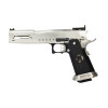 AW Custom HX2201 IPSC Split Silver, pistolet GBB compétition