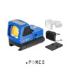 Point rouge mini solaire Tactical OPS boîtier bleu