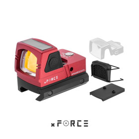Viseur point rouge mini solaire Tactical OPS réticule rouge alimentation photovoltaïque rail Picatinny
