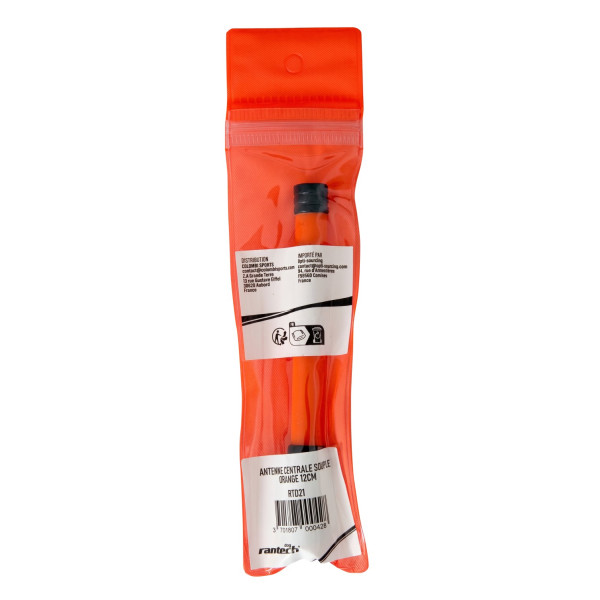 Antenne centrale souple Rantech orange 12 cm pour collier GPS chien