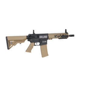 Réplique longue airsoft Specna Arms SA-F08 FLEX BLDC HAL G2 Tan et Noire 6mm