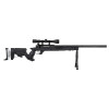 Réplique sniper airsoft bolt-action Specna Arms SA-S13 Core avec bipied et lunette noire calibre 6 mm