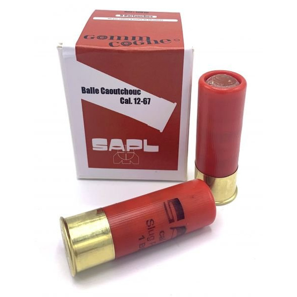 Balles caoutchouc Gomm Cogne SAPL calibre C12/67 par 5