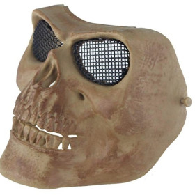 Masque facial tactique skull grillage métallique Tactical OPS coloris tan