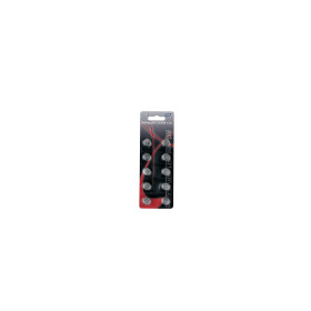 Piles bouton alcalines ASG AG13 LR44 1,5V pack de 10