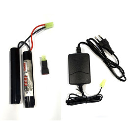 Pack batterie 9.6V et chargeur airsoft Tactical OPS
