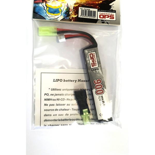 Batterie Li-Po 11,1V 900mAh format stick 3S Tactical OPS