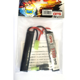 Batterie Li-Po 7,4V 1300mAh Twin Tactical OPS 2x751890P