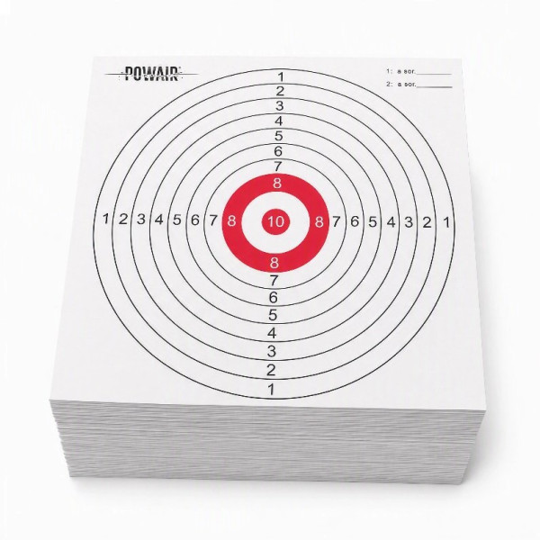 Cibles papier 17x17 cm rouge Powair – Lot de 100