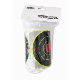Gommettes centre de cible adhésives Powair 100 mm – lot de 200