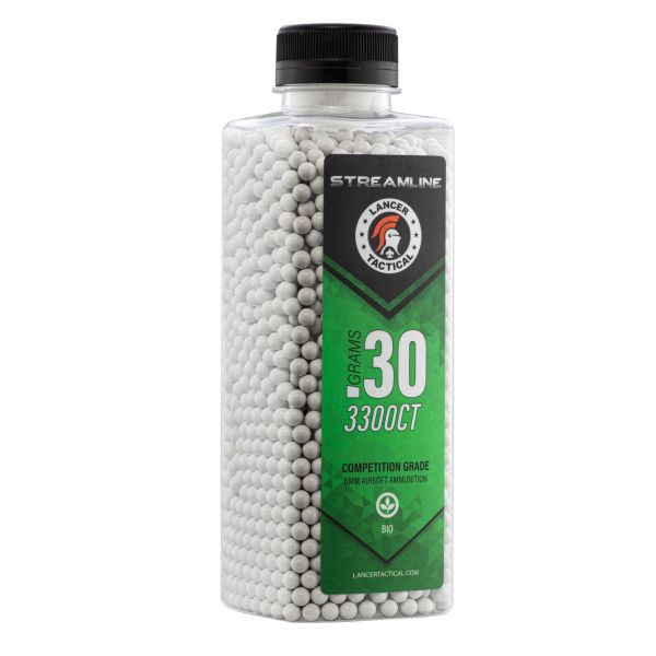 Billes airsoft biodégradables 6 mm Lancer Tactical Streamline Bio