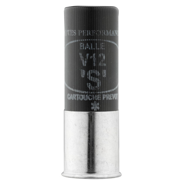 Cartouches à balle demi-blindée Prevot V12 S calibre 12/70 – Noir