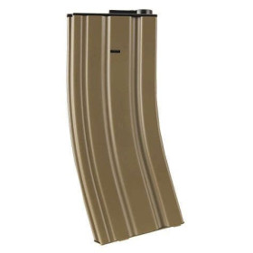 Chargeur Mid-Cap métal 120 billes M4 AEG Lancer Tactical – Tan/Beige