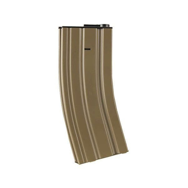 Chargeur Mid-Cap métal 120 billes M4 AEG Lancer Tactical – Tan/Beige