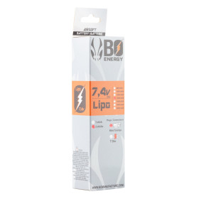 Pack 2 batteries LiPo 2S 7.4V 1300mAh 25C BO Manufacture