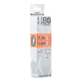 Pack 2 batteries LiPo 2S 7.4V 1300mAh 25C BO Manufacture