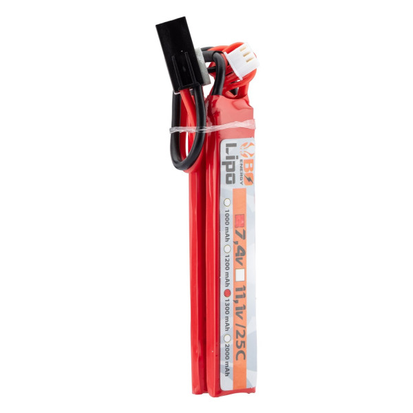 Pack 2 batteries LiPo 2S 7.4V 1300mAh 25C BO Manufacture