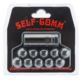 Adaptateur Self Gomm SAPL calibre 18 mm pour armes d'alarme avec 10 projectiles