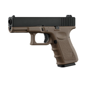 Pistolet airsoft KJ Works KP-23 à slide métal – Tan/Beige