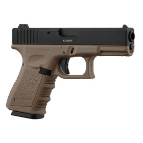 Pistolet airsoft KJ Works KP-23 à slide métal – Tan/Beige