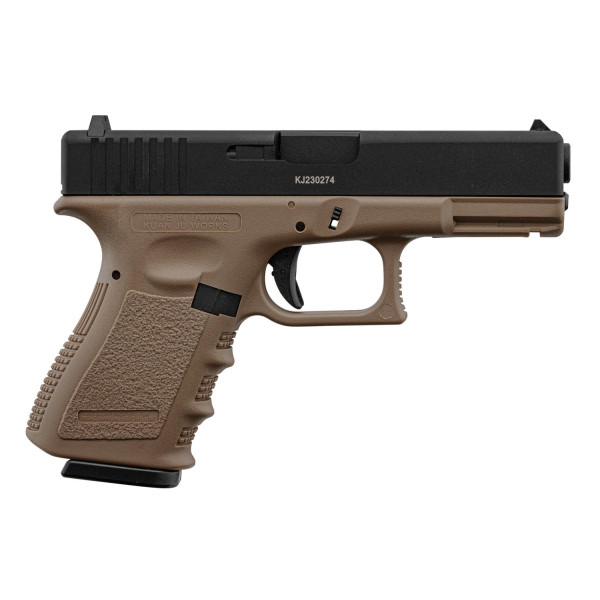 Pistolet airsoft KJ Works KP-23 à slide métal – Tan/Beige