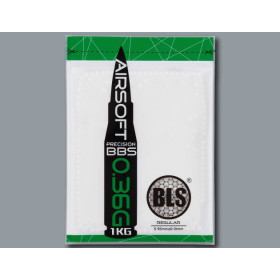 Billes airsoft BLS Ultimate Heavy 0,36g blanches – Sachet de 1000 billes – Blanc