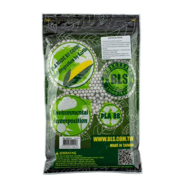Billes Airsoft Bio 6mm 0.30g BLS blanches – Blanc