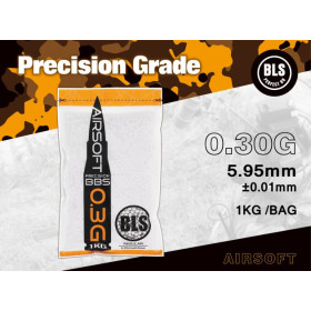 Billes airsoft BLS STD blanches 6mm 0,30g – Blanc