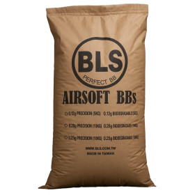 Billes Airsoft biodégradables 6 mm BLS blanches – Sac de 10 kg – Blanc