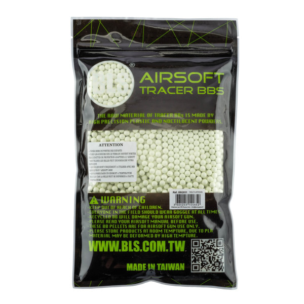 Billes airsoft traçantes BIO BLS 6mm 0,32g vertes – Sac 1 kg – Vert