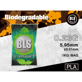 Billes Airsoft BIO 6mm 0.23g BLS blanches