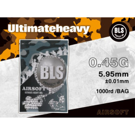 Billes airsoft biodégradables BLS BIO 0.45g 6mm blanches – Sac 1 kg – Blanc