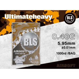 Billes airsoft biodégradables 0,40 g BLS BIO blanches – Sac 1 kg – Blanc