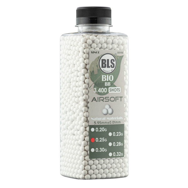 Billes Airsoft Biodégradables BLS BIO Precision 6 mm Blanches – Blanc