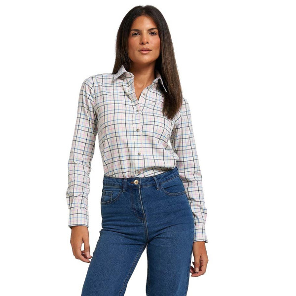 Chemise femme bicolore Jack Pyke modèle Ladies Countryman Navy – Bicolore