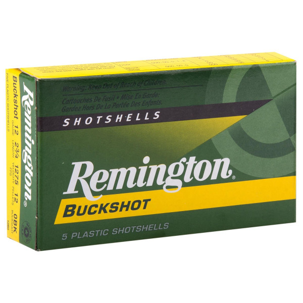Cartouches de chasse Remington Express Magnum 12/70 chevrotines 000 Buckshot 9 et 16 plombs – Vert