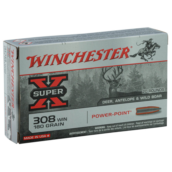 Munition de chasse Winchester Power Point calibre .308 Winchester