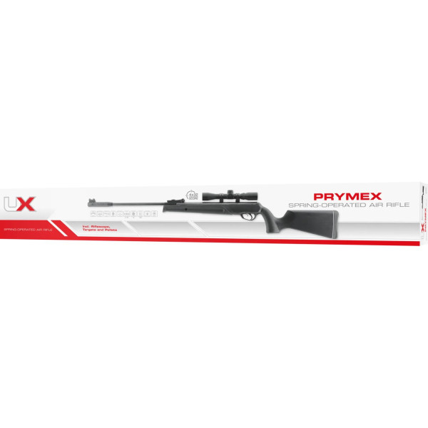 Carabine à plombs UX Prymex calibre 5,5 mm 16 J pack lunette 4x32 100 plombs 10 cibles